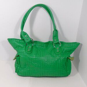 Emerald Green Quilted Shoulder Bag by Aldo Martin Tote Satchel Medium Size